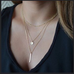 ‼️3/$30 Boho Gold Multilayer Choker Necklace